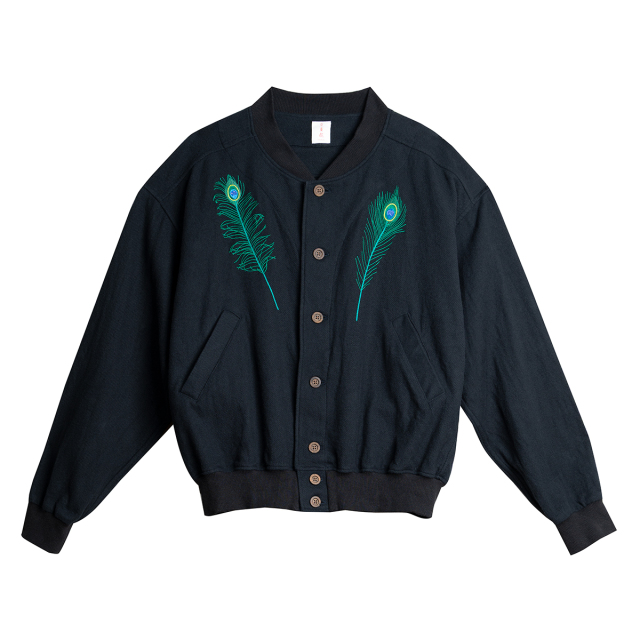 KY27-1221/ブルゾン/孔雀と牡丹