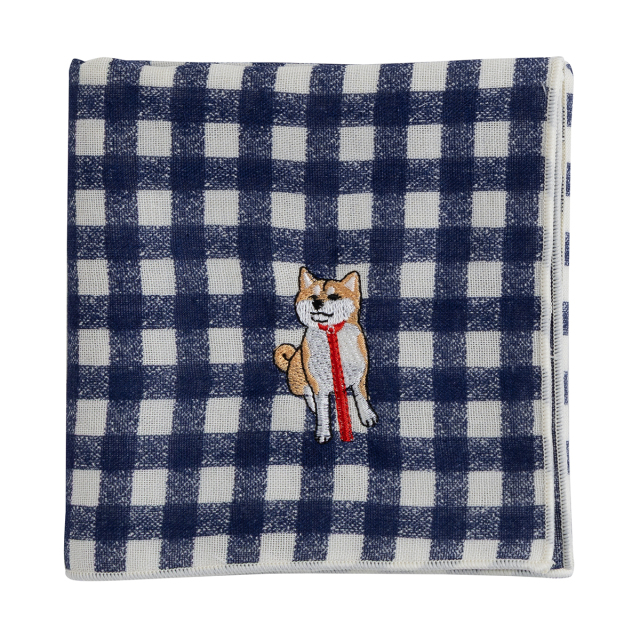 KY28-1160/ガーゼハンカチ/拒否柴