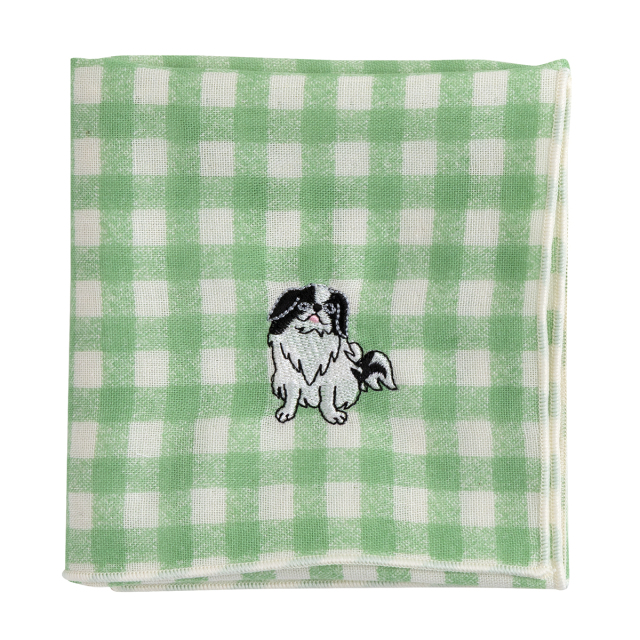 KY28-1163/ガーゼハンカチ/狆