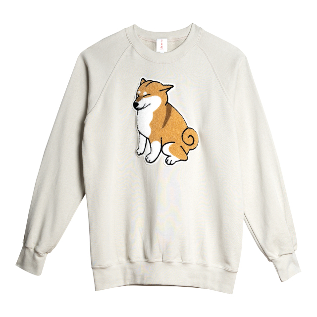 KY87-1158/トレーナー/風が強い柴犬(ストーン)