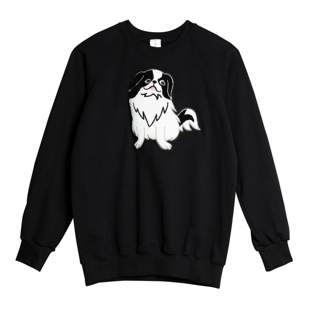 KY87-1163/トレーナー/狆(ちん)(黒)