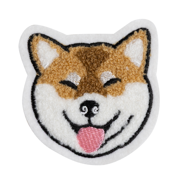 KYWS-1215/サガラワッペン/笑う柴犬